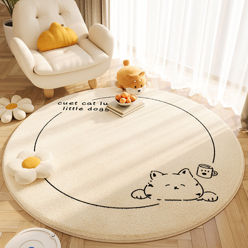 Alfombra Anime Redonda – ¡Diseños de Dibujos Animados que Enamoran! 🐶🐼🐰