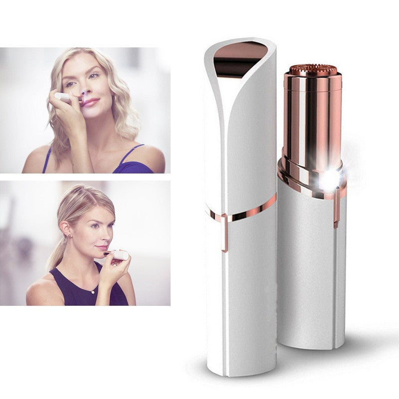 Mini máquina eléctrica de depilación para mujer, afeitadora de lápiz labial, recortadora de cejas