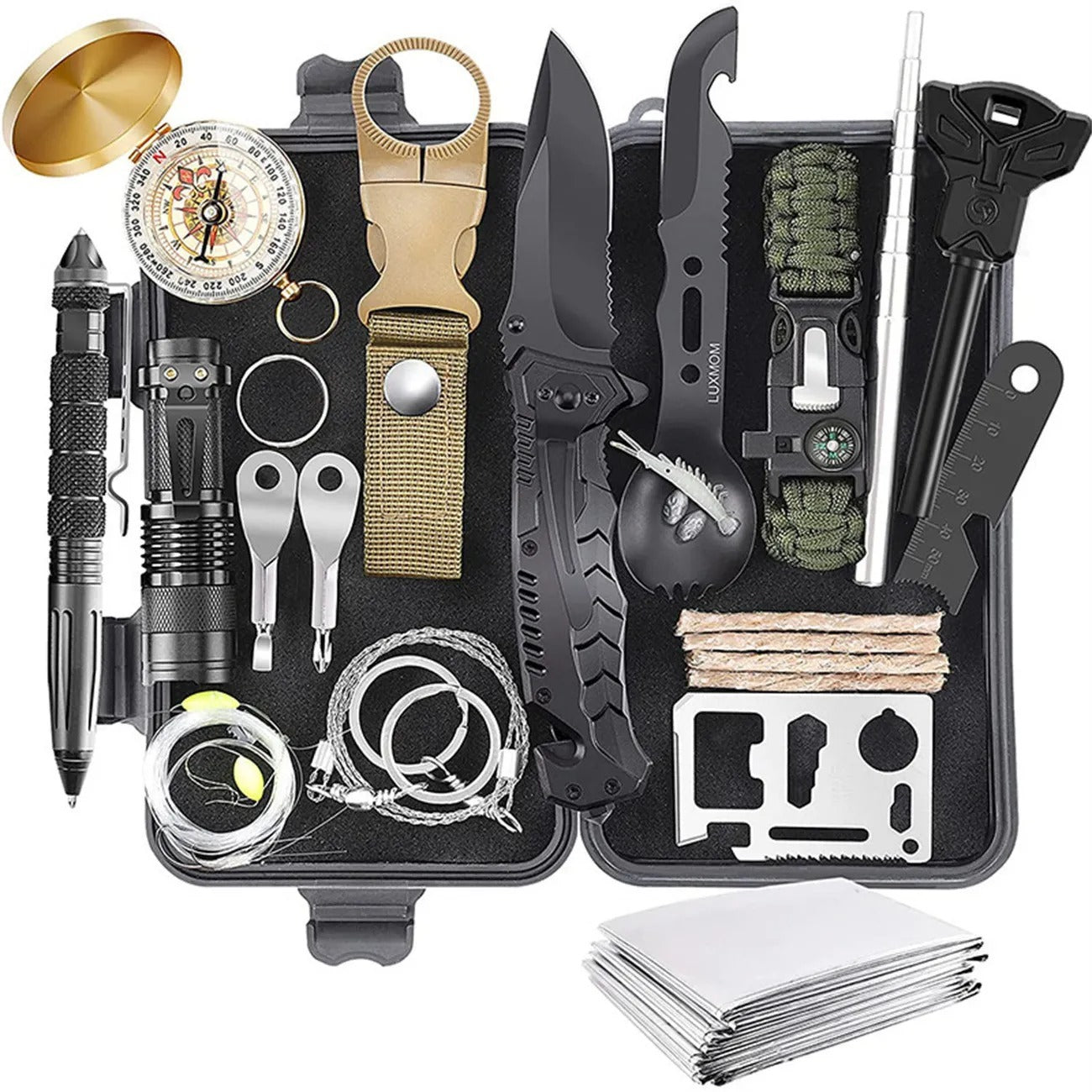 Kit de camping al aire libre Juego de herramientas de supervivencia SOS