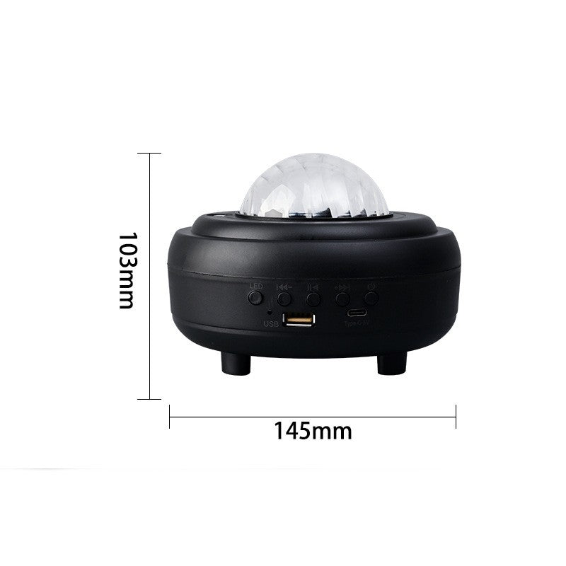 Lampara proyecctor de aurora boreal con bluetooth, de 7 colores, recargable