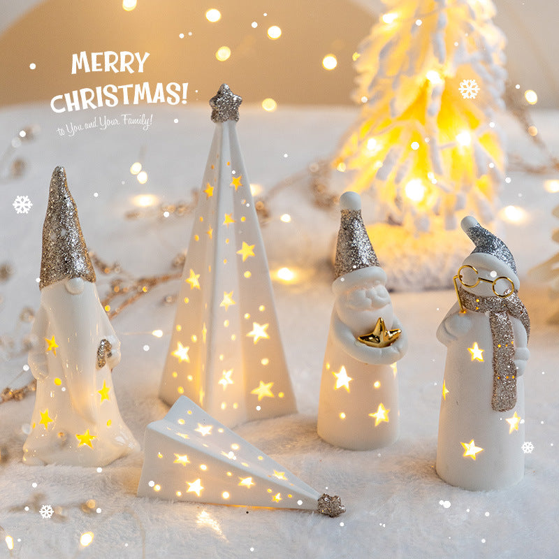 Lámpara luminiscente de regalo para niños con decoración navideña