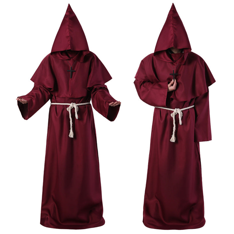 Disfraz de Halloween Disfraz de mago frágil medieval para adultos