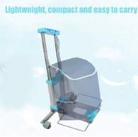 Mini carrito de compras portátil plegable de acero inoxidable, Carro Trolley Plegable 3 Ruedas, De Gran Capacidad