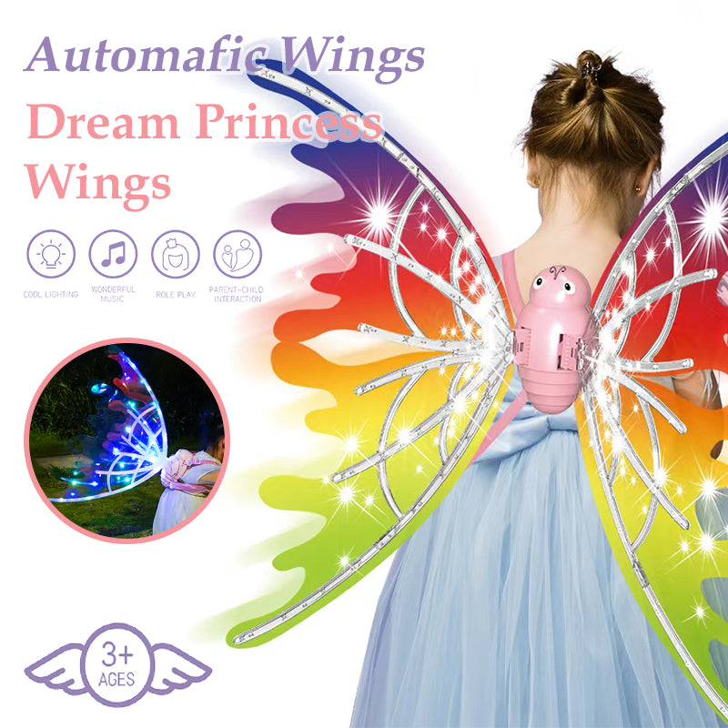 Alas de mariposa con luces brillantes, alas de hadas móviles para lucir como una bella princesa