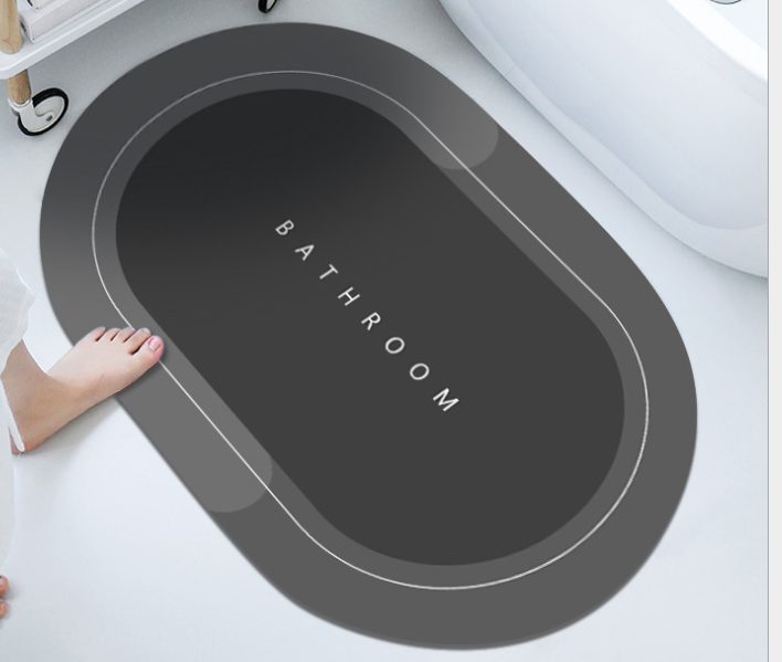 Alfombra de baño absorbente y de secado rápido, decoración moderna para baños.