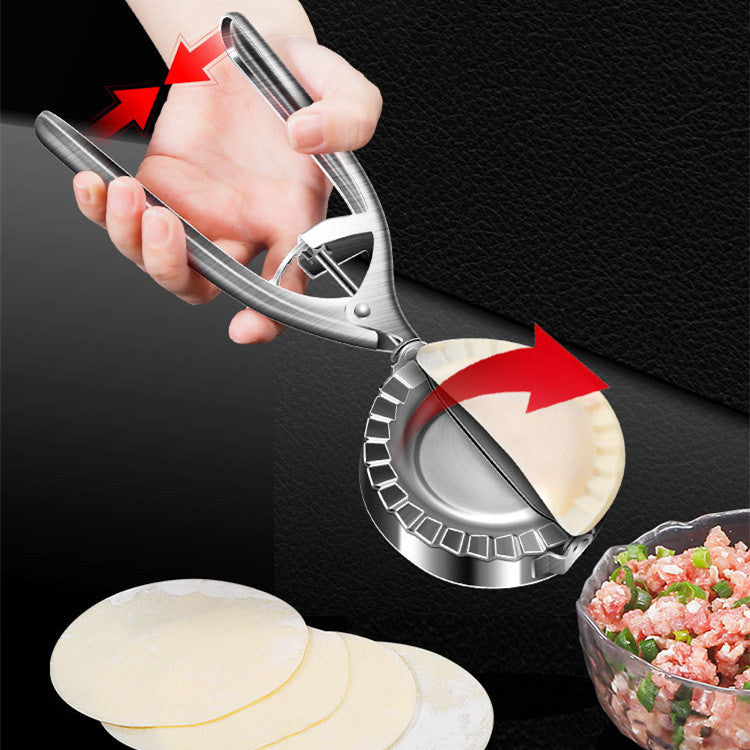 Molde redondo de cocina para hacer pasta, dumplings, máquina de acero inoxidable, herramienta para hornear en casa