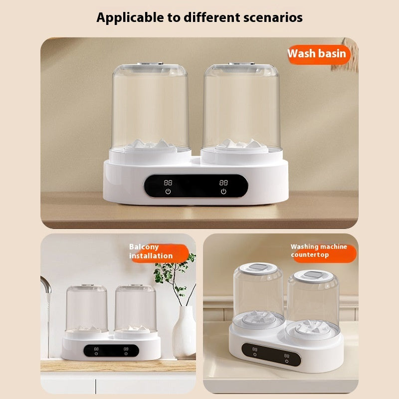 Mini Lavadora USB de Doble Cubeta 🧺✨ – Ideal para Ropa Interior y Prendas Delicadas