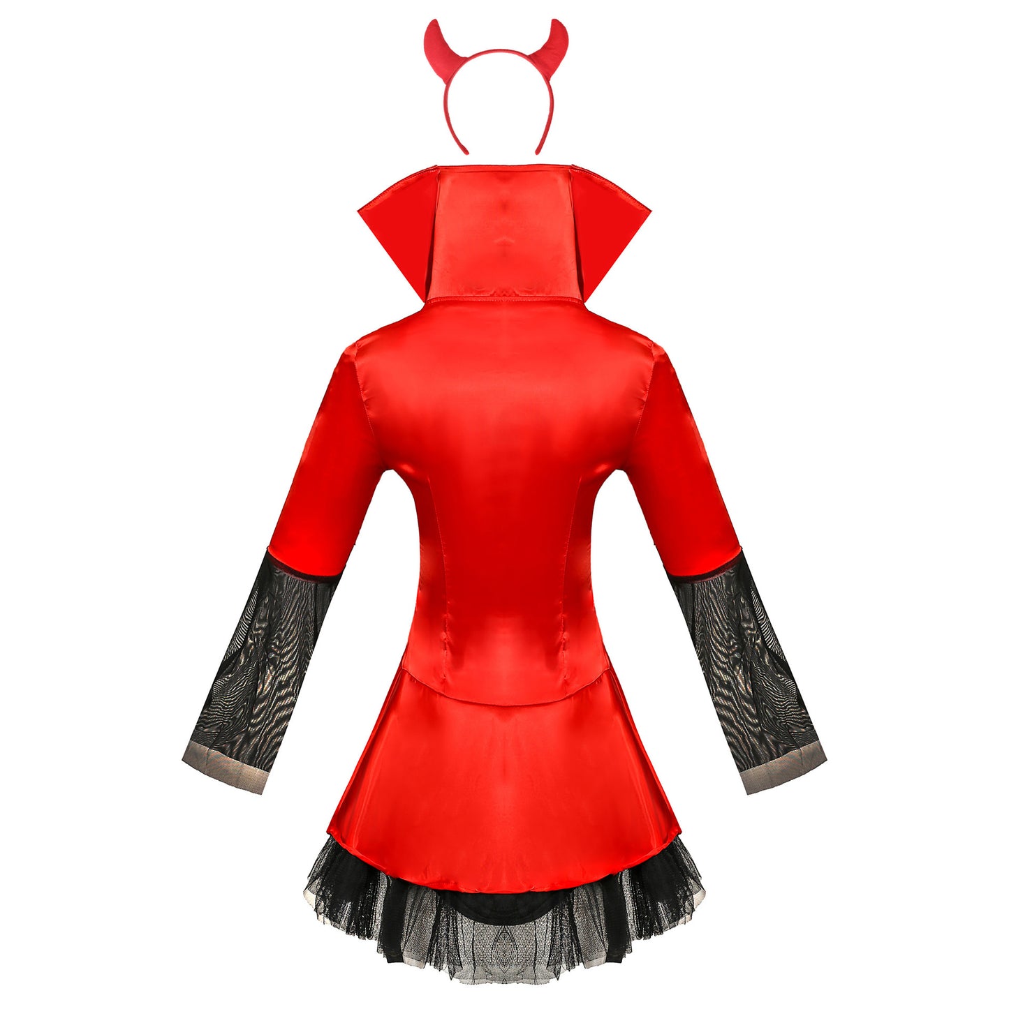 Halloween Sexy 🔥 – Disfraz de Demonio con Manga Larga para Mujer