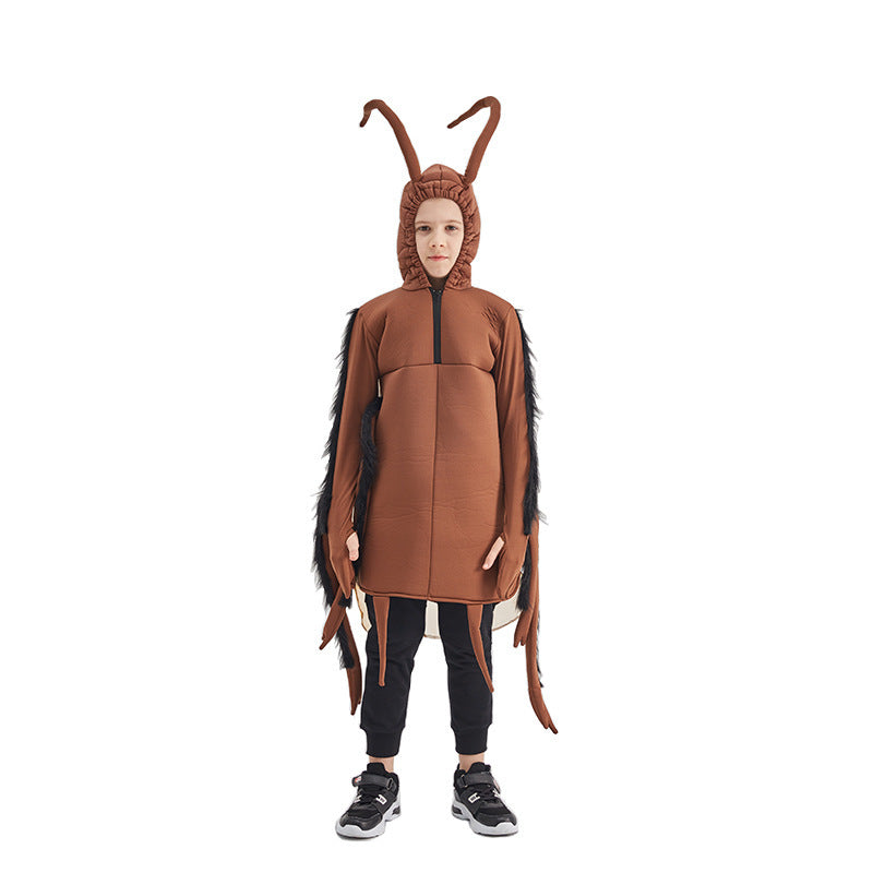 Disfraz de cucaracha para Hallowen, HOOD traje MONO enterizo de una pieza, Disfraz para niño y hombre adulto de Halloween
