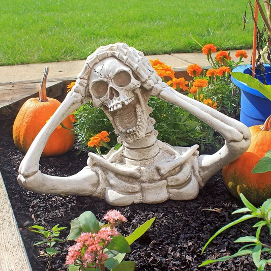 Estatua de calavera gritando con personalidad, colgante, decoración de jardín y Halloween