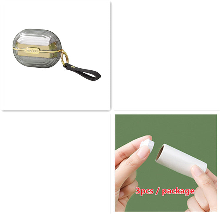Limpiador de pelusas personal, limpia pelos, pelusas de la ropa con el limpiador de pelusas portátil, limpiador con papel en rollo desprendible adhesivo de doble cara, de lujo, ligero