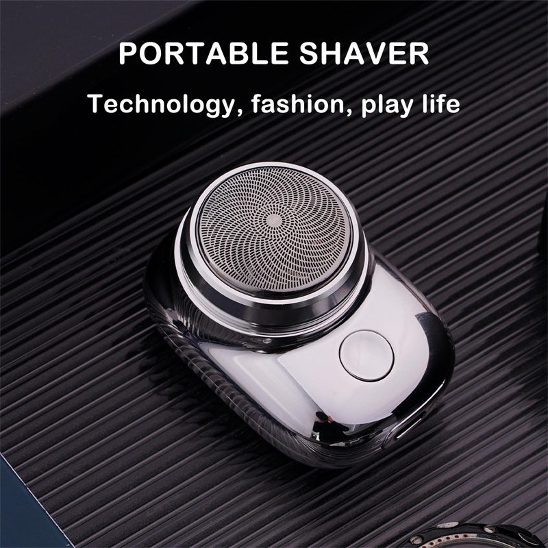Mini afeitadora inalámbrica, portátil para hombre, recargable por USB, máquina de afeitar de tamaño pequeño, indolora, húmeda y seca