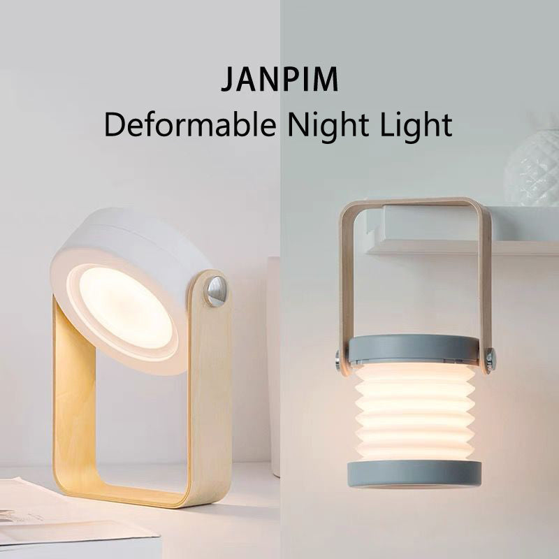 Lámpara de Luz LED nocturna regulable y táctil plegable, recargable USB, lámpara linterna portátil, recargable por USB para decoración del hogar
