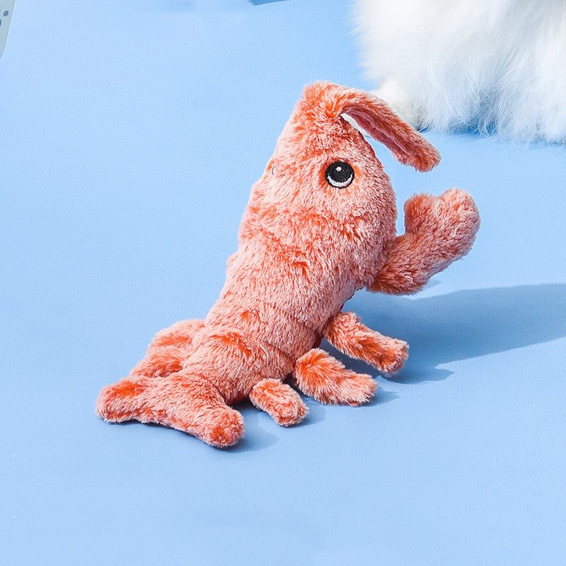 Juguetes para mascotas a pilas, camarones saltadores eléctricos, carga USB, simulación de langosta, divertido gato, juguete para mascotas de peluche