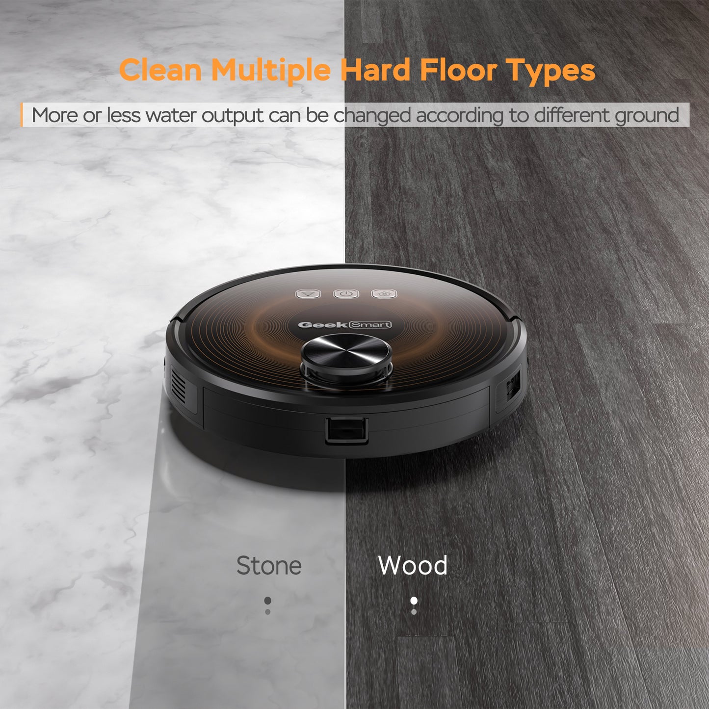 Robot aspirador y trapeador Geek Smart L8, navegación LDS, aplicación conectada a Wi-Fi, limpieza selectiva de habitaciones, succión MAX 2700 PA, ideal si tienes mascotas y hogares más grandes.