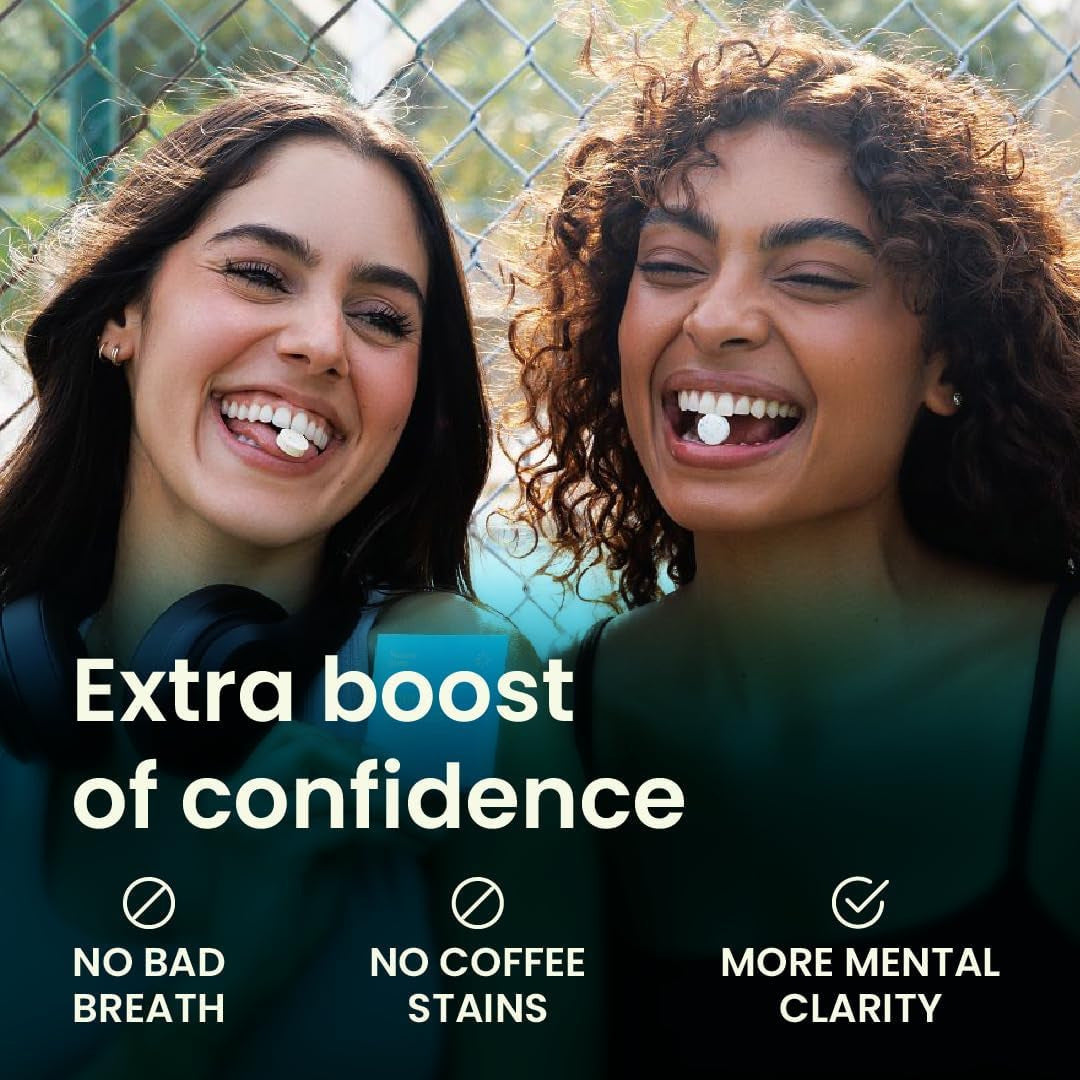 Mentas energéticas con cafeína para energía y concentración - Sin azúcar, con L-teanina, cafeína, vitaminas B12 y B6