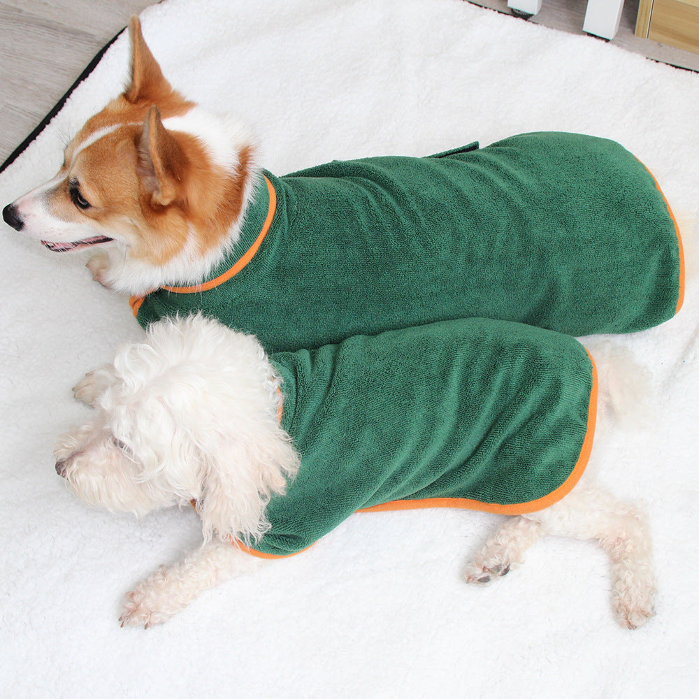 Albornoz absorbente para mascotas con microfibra envuelta en la cintura; Toalla súper para tu mascota