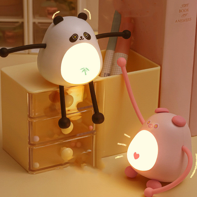 Mini lámpara de noche pequeña de dibujos animados , creativa y hermosa para iluminar el cuarto de niños