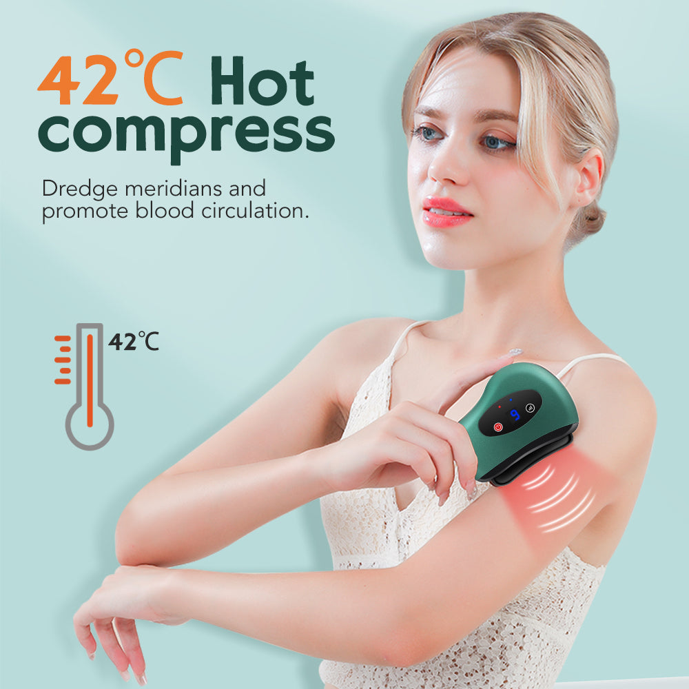 Gua Sha dispositivo electrónico, Masajeador Facial Meridian Drenaje linfático