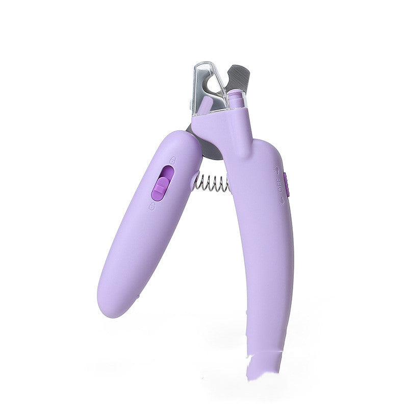 Tijera para cortar las uñas de tus mascotas, multifuncional con LUZ LED