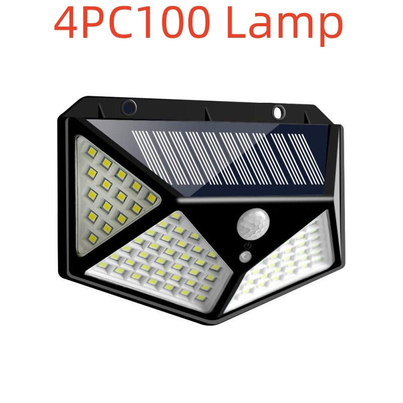 Lámpara de pared solar de 100 LED