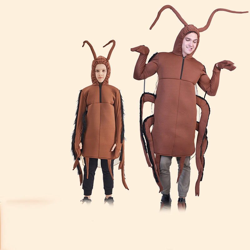 Disfraz de cucaracha para Hallowen, HOOD traje MONO enterizo de una pieza, Disfraz para niño y hombre adulto de Halloween