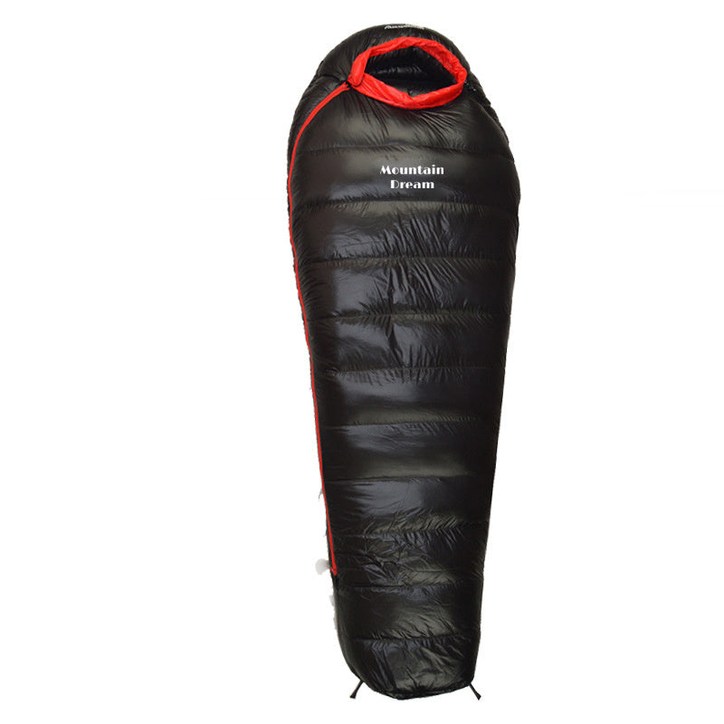 Saco de dormir ultraligero tipo momia relleno de plumón