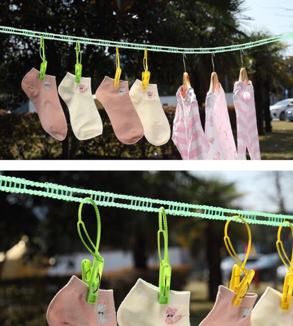Tendedero al aire libre a prueba de viento, ropa fresca colgante, colcha de secado de cuerda, suministros portátiles de viaje