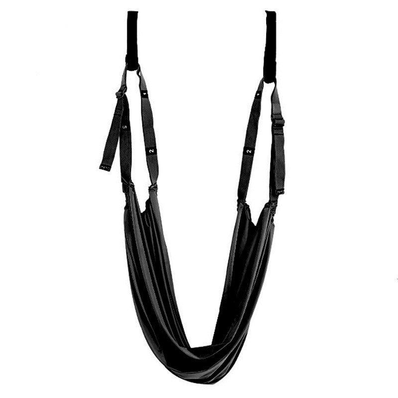 Cinturón de yoga para estiramiento de cadera y fitness con cuerda invertida, cinturón elástico dividido para cintura baja.