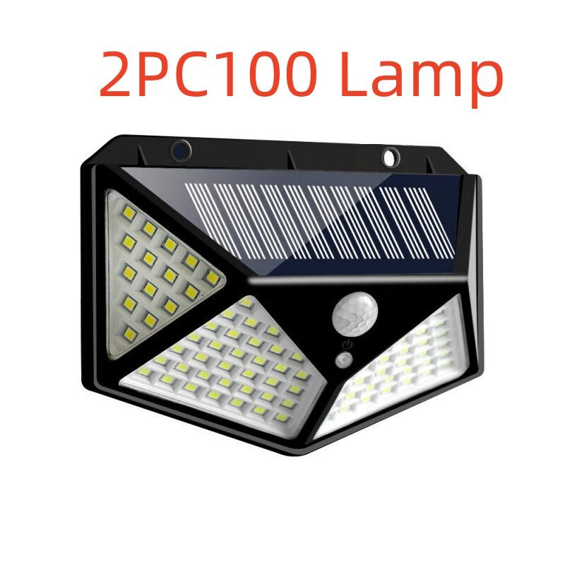 Lámpara de pared solar de 100 LED