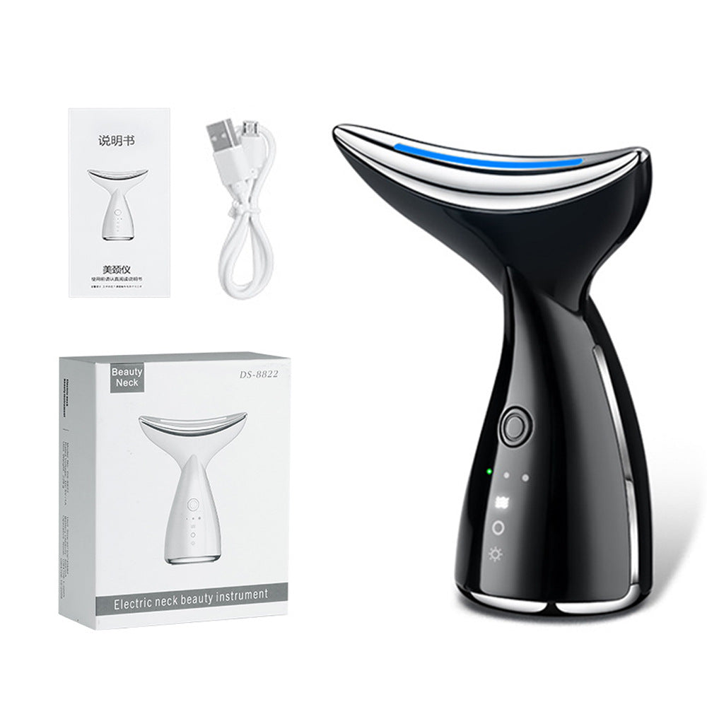 Dispositivo de microcorriente EMS con 3 colores para tratamiento facial, terapia de fotos LED para estiramiento de la piel. Reducir los dispositivos de estiramiento facial de papada