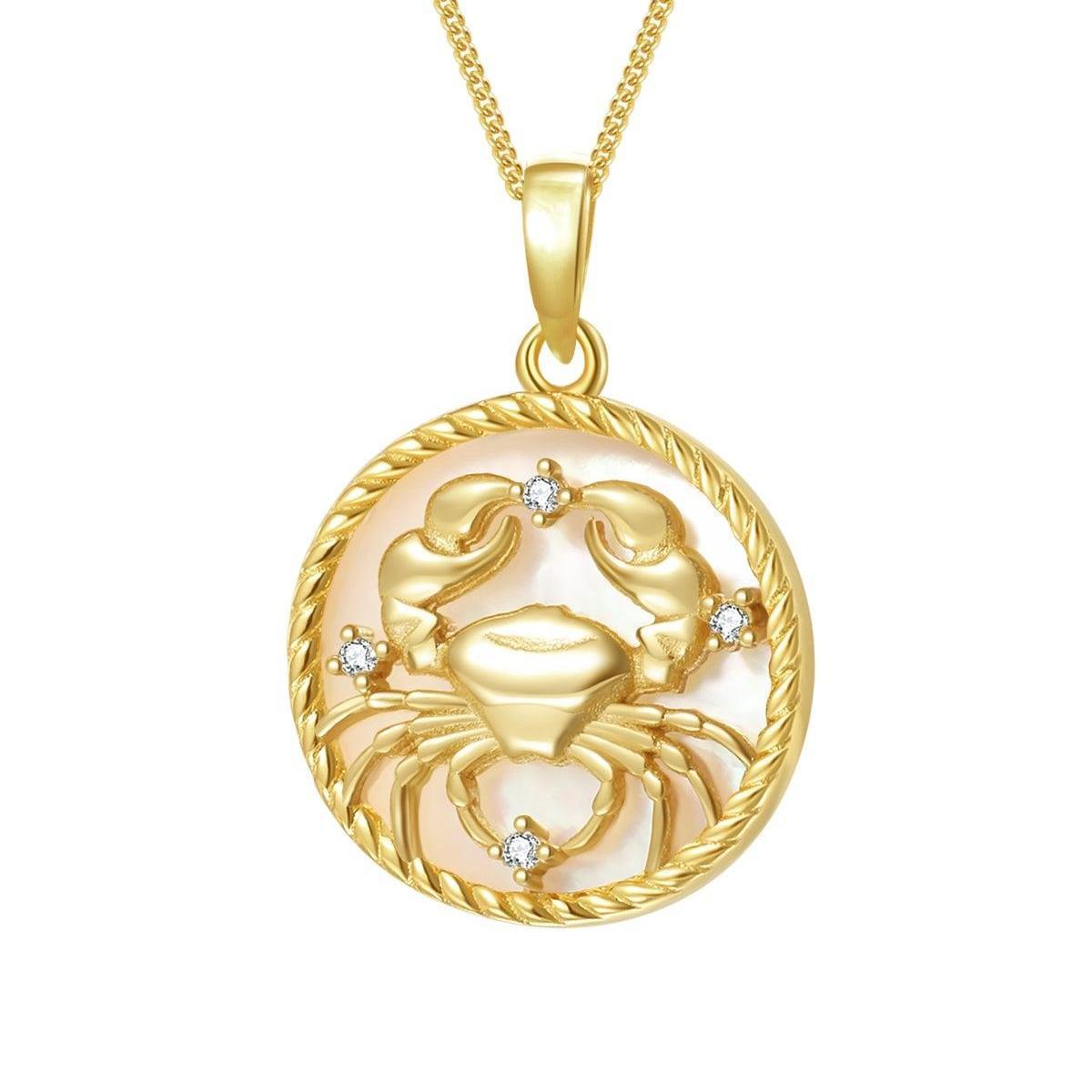 Collar de circonitas con 12 constelaciones de moneda redonda, COLLAR con dije de SIGNO del ZODIACO
