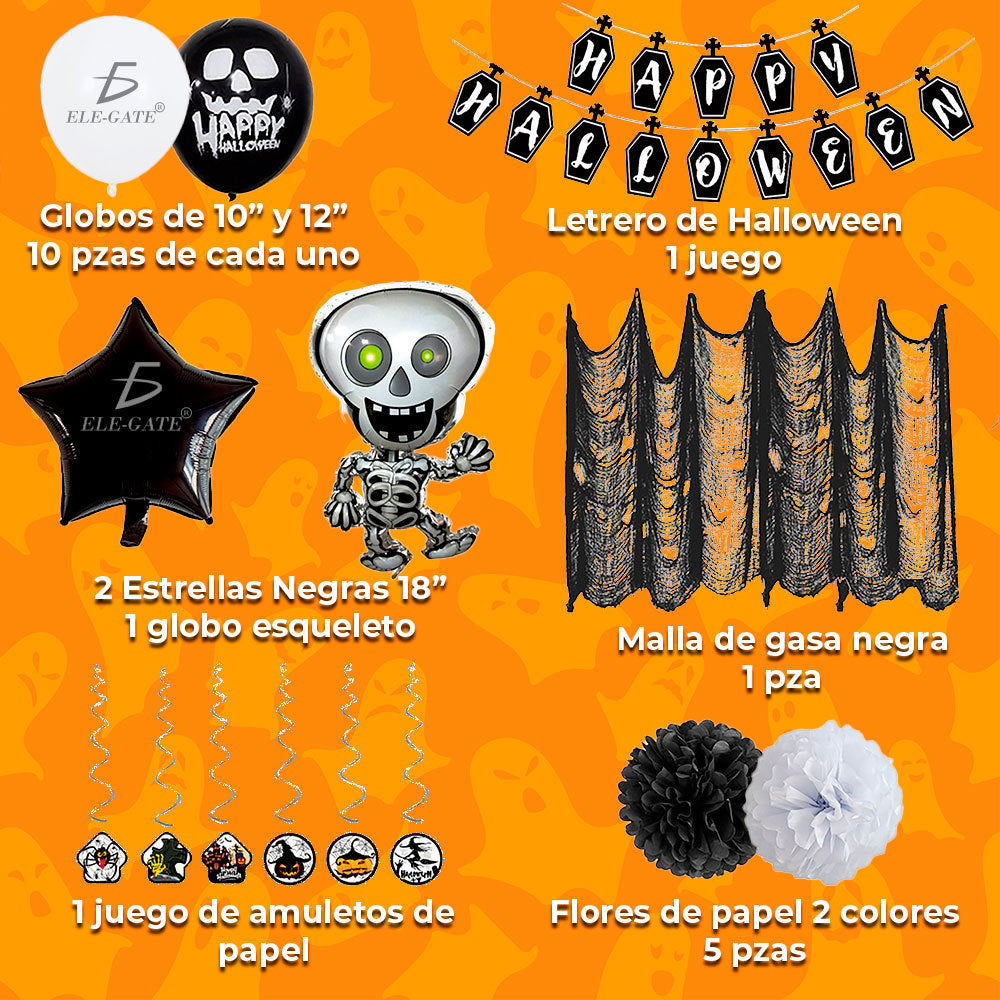 Decoraciones Espeluznantes para Cumpleaños cerca de Halloween – Ambiente Perfecto y Fácil de Instalar