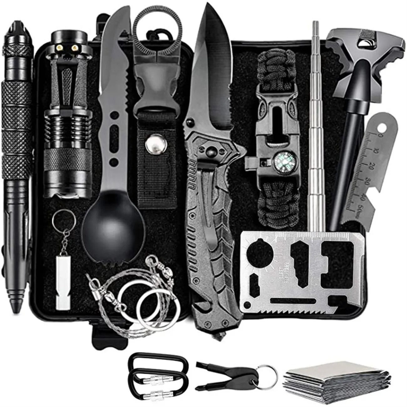 Kit de camping al aire libre Juego de herramientas de supervivencia SOS