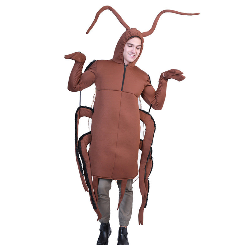 Disfraz de cucaracha para Hallowen, HOOD traje MONO enterizo de una pieza, Disfraz para niño y hombre adulto de Halloween