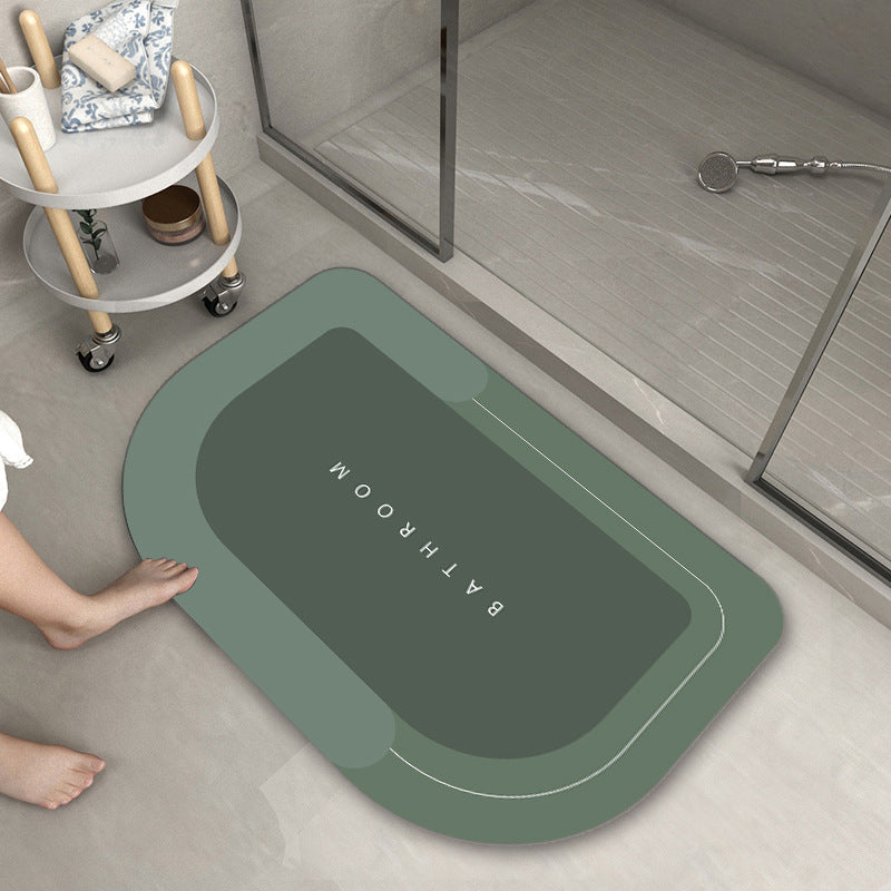 Alfombra de baño absorbente y de secado rápido, decoración moderna para baños.