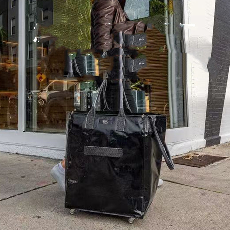 Carro de compras de material grueso, Carro de compras Bolsa de equipaje plegable