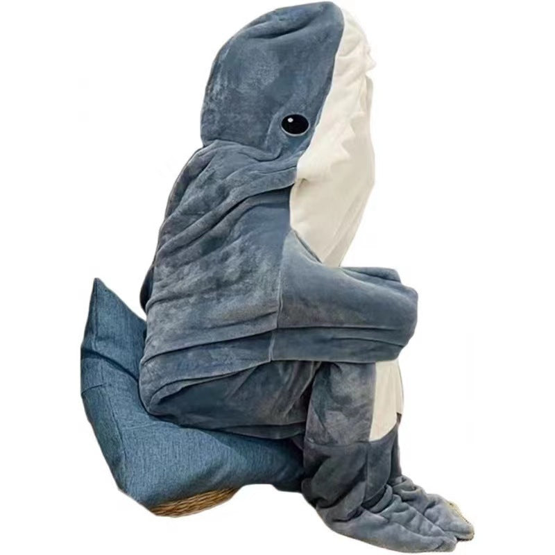 Saco de dormir con capucha súper suave de figura TIBURON, Manta De Tiburón, Pijama Franela Suave