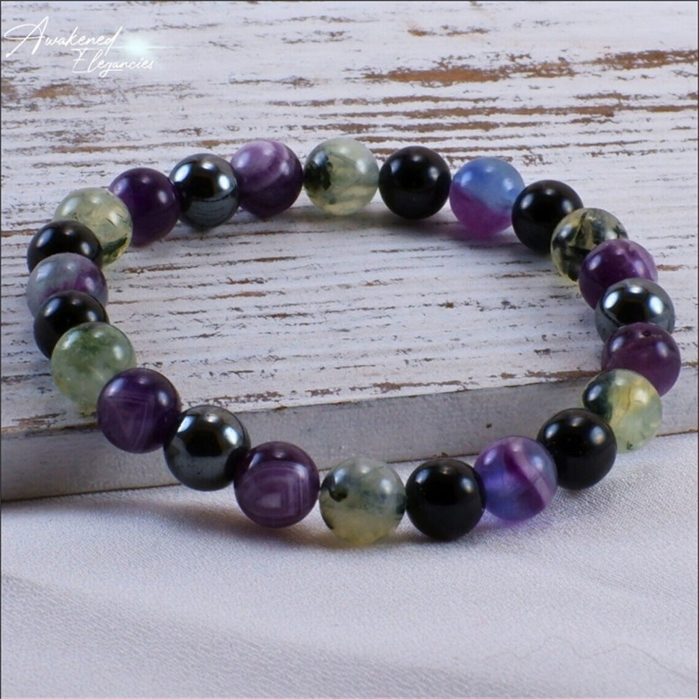 Pulsera de piedra natural estilo mantras y energía sanadora