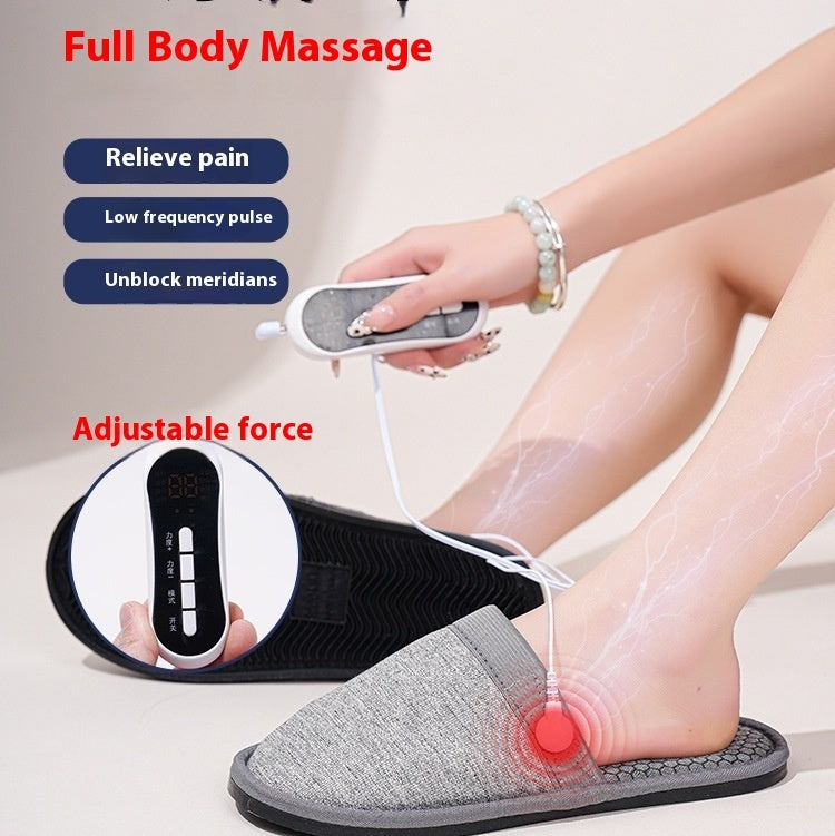 Pantuflas de Masaje con Microcorriente – 8 Modos & 19 Intensidades fisioterapia y relax