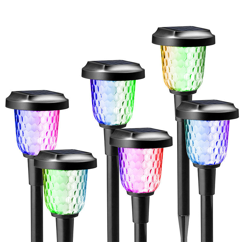 Nuevas luces Solares de paisaje al aire libre para jardín, hermosas luces que proyectan colores con formas de flor