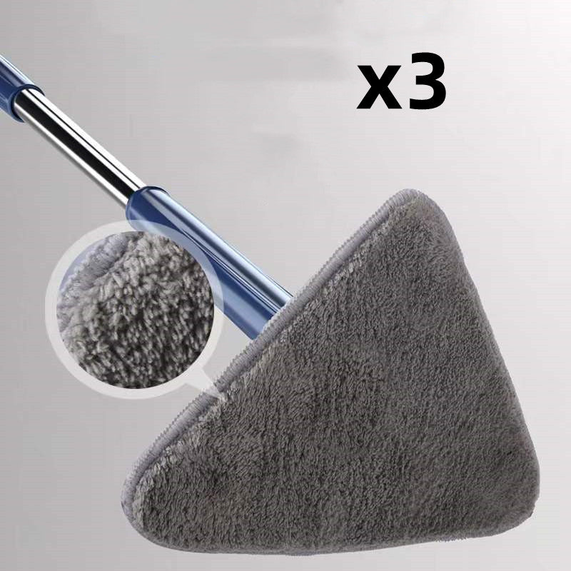Fregona triangular extensible, fregona de limpieza ajustable giratoria 360 de 110 Cm para bañera, azulejo, suelo, pared