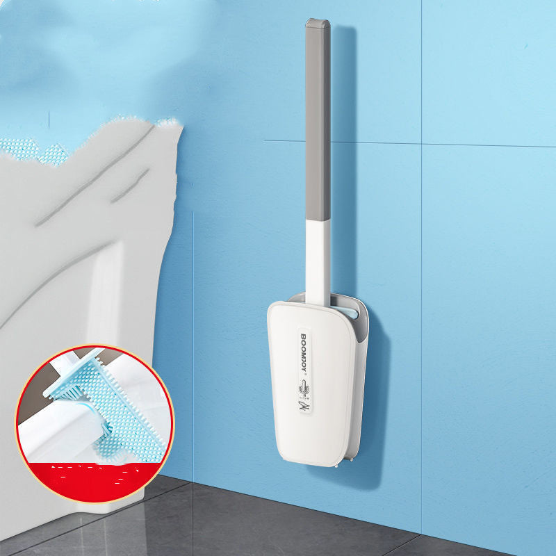 Cepillo para limpiar inodoro, excelente apoyo para el hogar, mata bacterias, cubo para montar en la pared, excelente aliado de limpieza, duradero