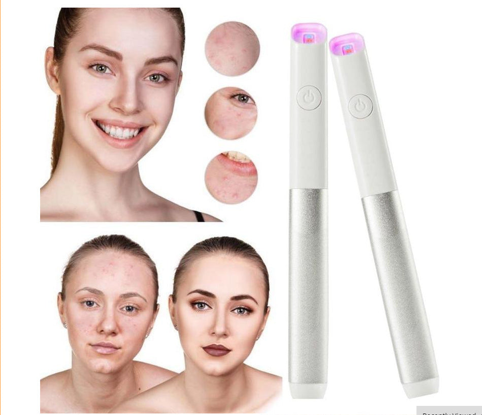 Instrumento de belleza para acné, lápiz para corrección de secuelas de la viruela con luz roja y azul.