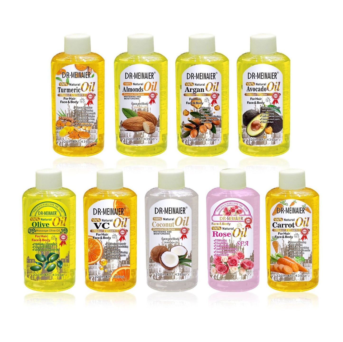 Aceite hidratante par masaje corporal de coco, almendra, argán reparador, máxima calidad