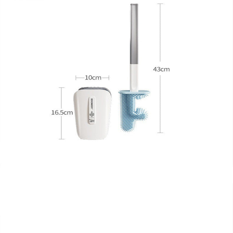 Cepillo para limpiar inodoro, excelente apoyo para el hogar, mata bacterias, cubo para montar en la pared, excelente aliado de limpieza, duradero