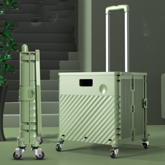 Nuevo carrito de compras plegable portátil, en aero inoxidable, excelente ayuda para sus compras.