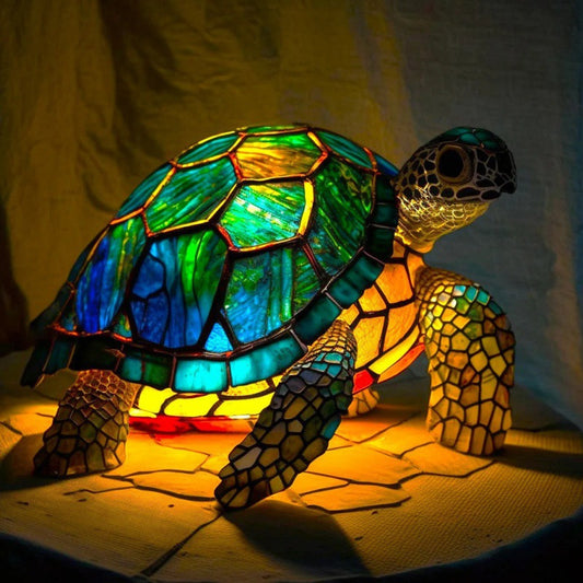 Escultura de imagen de animal extraño mágico con adornos de luz coloridos