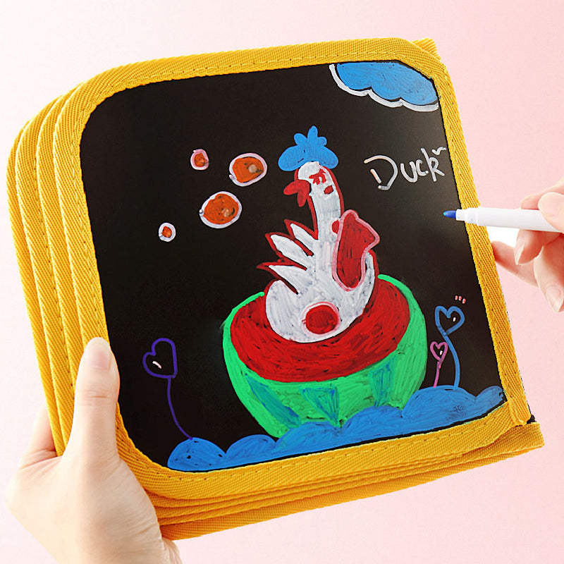 Libro de dibujo portátil para niños, pizarra para escribir y dibujar, regalo de educación temprana