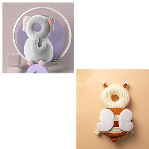Almohadilla de protección para la cabeza en puro algodón para niños pequeños en divertidos personajes.